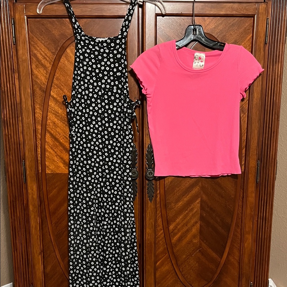 Jenna & Jesse Girl’s Jumpsuit and Shirt Set